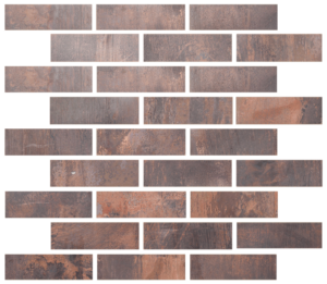 Metallix Miscellaneous Designs Antique Copper Antique Copper Brickset Mosaic 1×4
