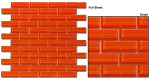 ORANGE BURST 1 X 3 CRYSTILE SERIES