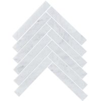 White Venatino 2×12 Herringbone on mesh
