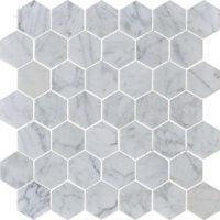 White Venatino Hexagon Polished