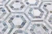 Evo Hex Carrara & Moonstone 4″ Hexagon Marble Polished Mosaic Tile