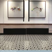 Evo Hex Nero & Asian Statuary 4″ Hexagon Marble Polished Mosaic Tile