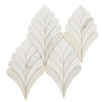 Rosalia Bianco White Floral Marble Mosaic
