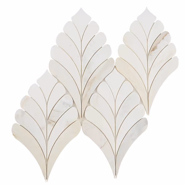 Rosalia Bianco White Floral Marble Mosaic