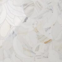 Rosalia Bianco White Floral Marble Mosaic