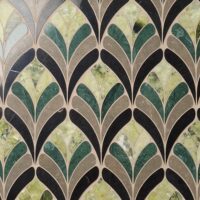 Rosalia Verde Green Floral Marble Mosaic