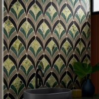Rosalia Verde Green Floral Marble Mosaic