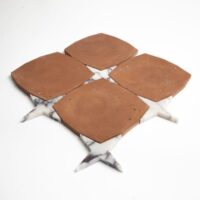 Calacatta Viola, Rustic Terracotta Honed Orienta Marble Mosaic