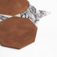 Calacatta Viola, Rustic Terracotta Honed Ottaglio Marble Mosaic