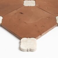 Diana Royal, Rustic Terracotta Honed Quatrella Marble Mosaic