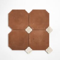 Diana Royal, Rustic Terracotta Honed Quatrella Marble Mosaic