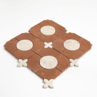 Diana Royal, Rustic Terracotta Honed Bocciolo Marble Mosaic