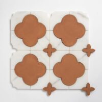 Calacatta Gold, Cotto Rio Honed Cottage Marble Mosaic