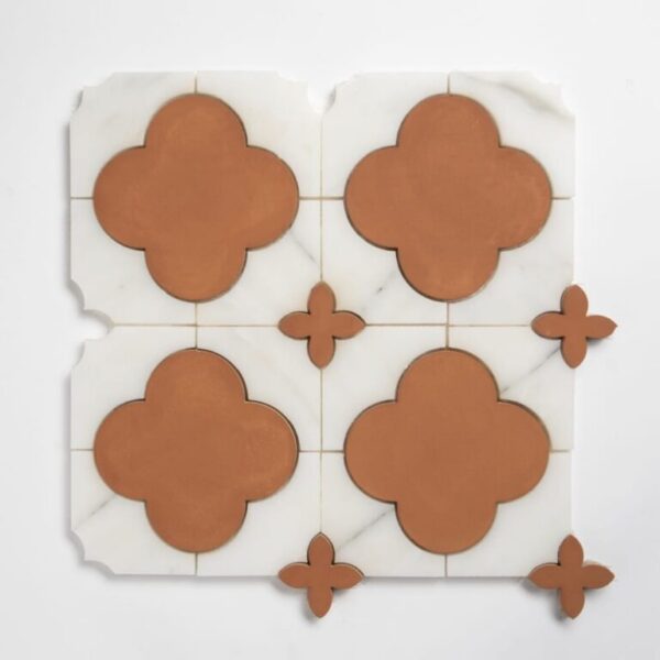 Calacatta Gold, Cotto Rio Honed Cottage Marble Mosaic