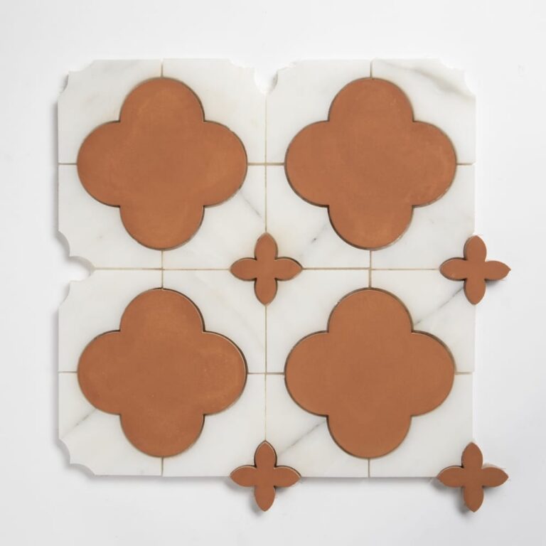 Calacatta Gold, Cotto Rio Honed Cottage Marble Mosaic
