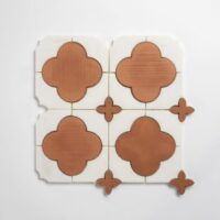 Calacatta Bella, Cotto Rio Honed Cottage Marble Mosaic