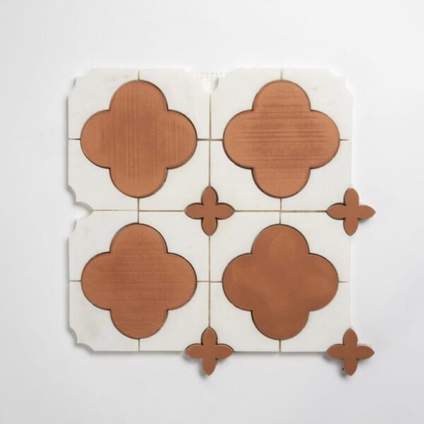 Calacatta Bella, Cotto Rio Honed Cottage Marble Mosaic