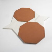 Calacatta Bella, Cotto Rio Honed Ottaglio Marble Mosaic